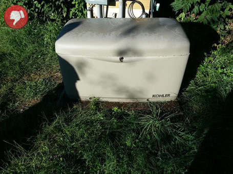 Generator Installed Without Concrete Pad Generator Installed on gras, without concrete pad